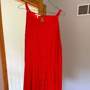 Red/Orange lace dress